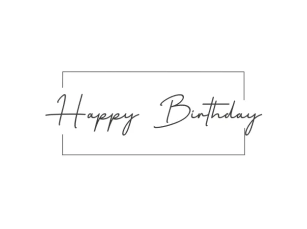 Happy birthday