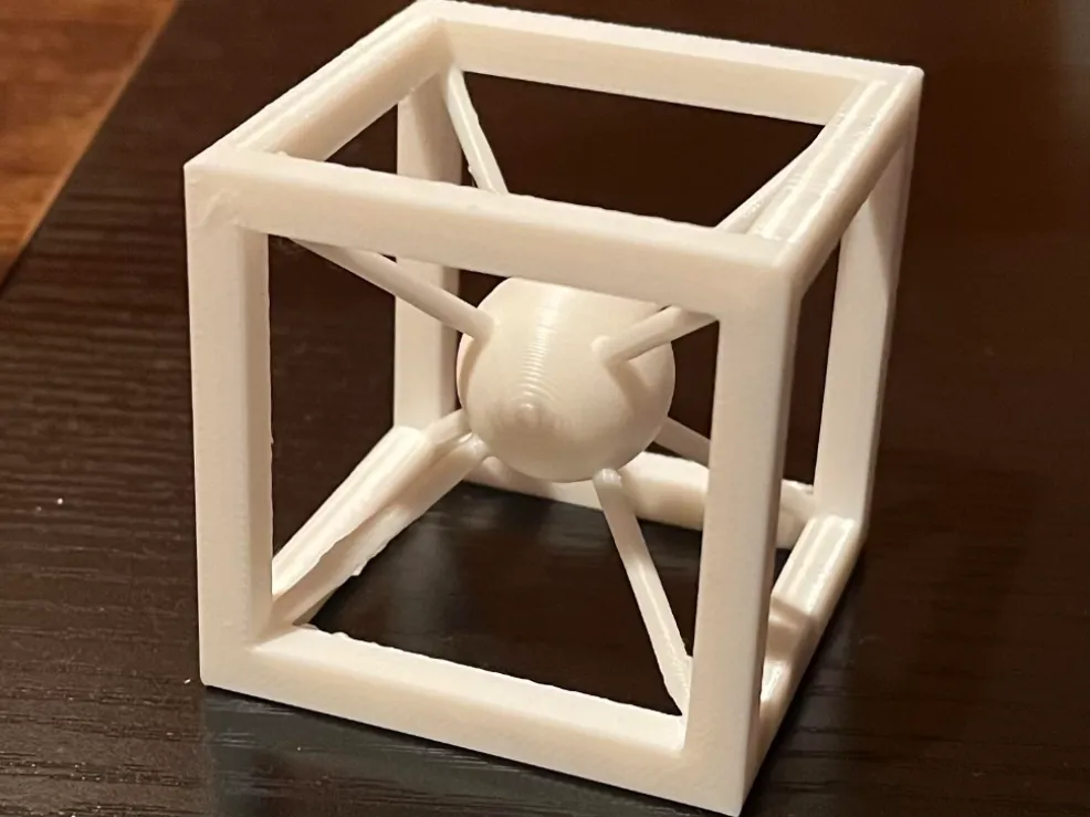 Sphere in Cube (support test) by josh voyer MakerWorld: Download Free ...