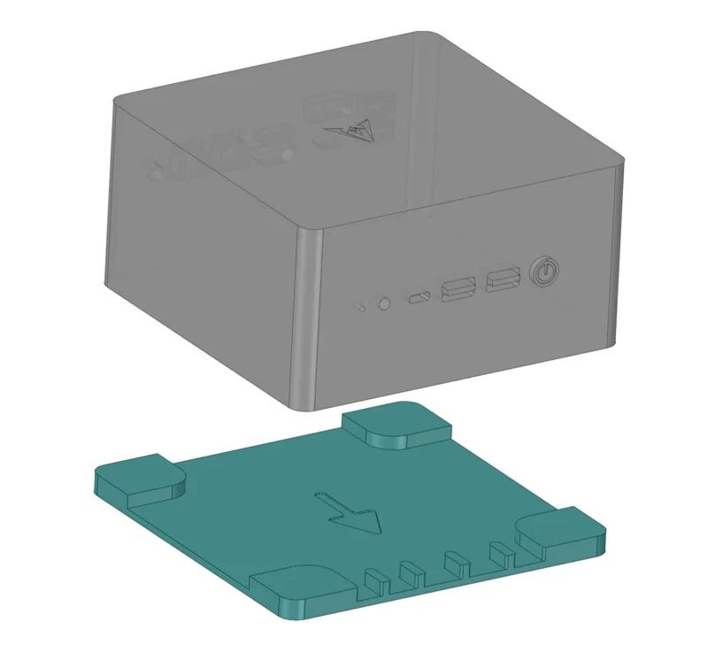 UM890 PRO  Stand, Cable organizer for front panel