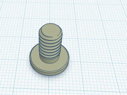tripod camera mount screw test model
