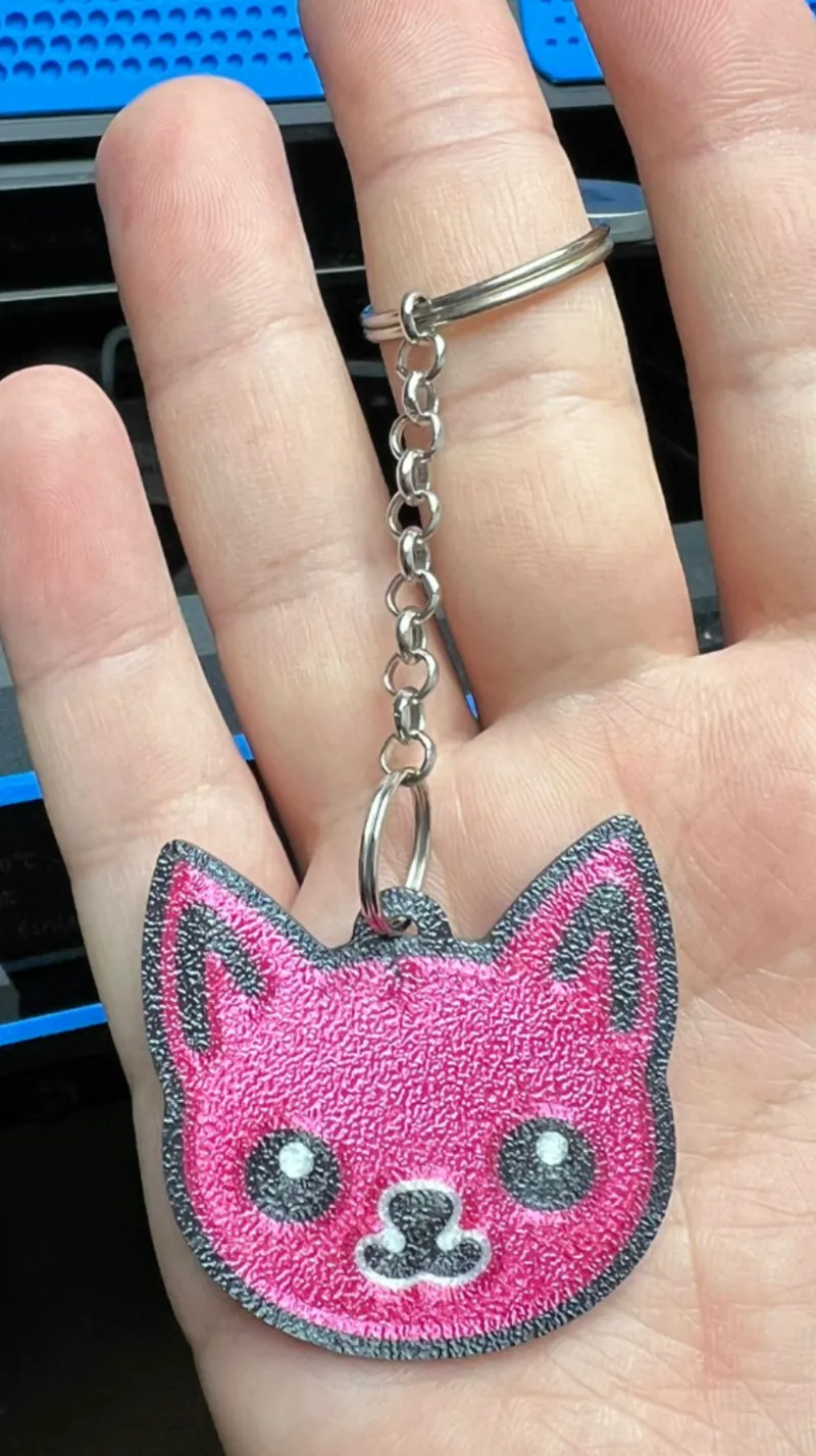 cat keychain.