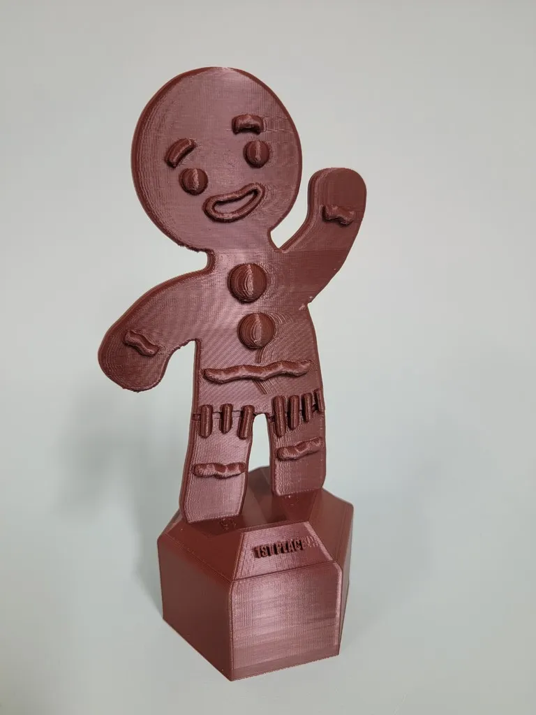 First place trophy Gingerbread man -Cookie contest