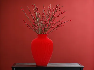 Vase | Nianxi Red Rhyme 2025 Year of the Snake Spring Festival Good Fortune and Prosperity