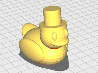 cute duck with top hat keyring
