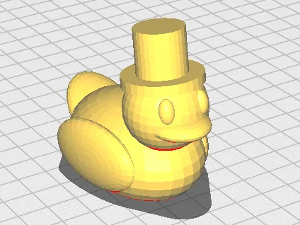 cute duck with top hat keyring