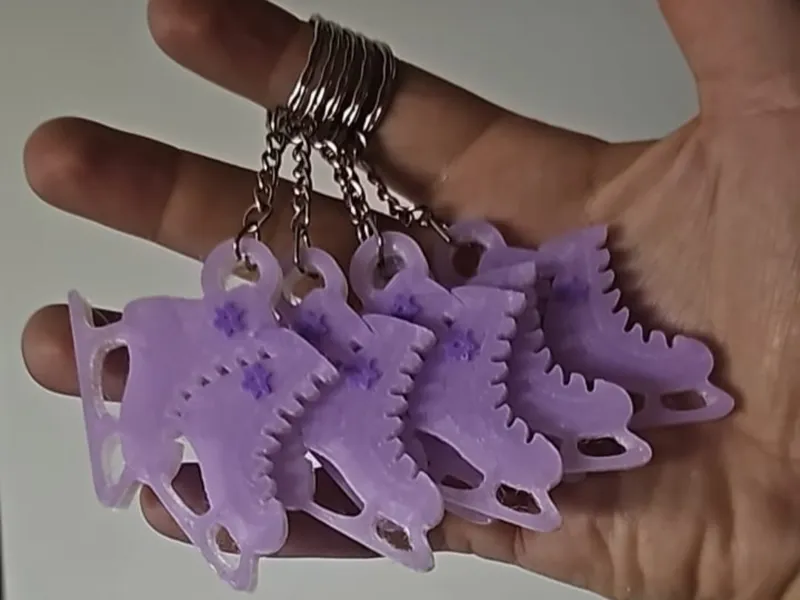 Ice skates keychain