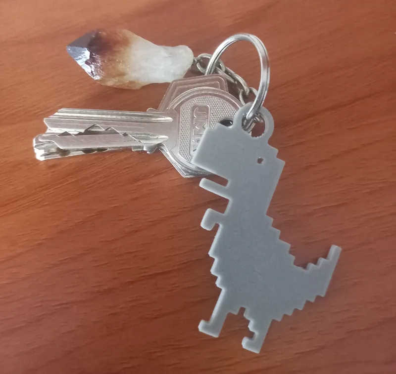 chrome dino keychain