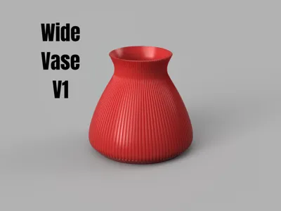 Wide Textured Vase