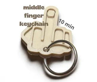 middle finger keychain