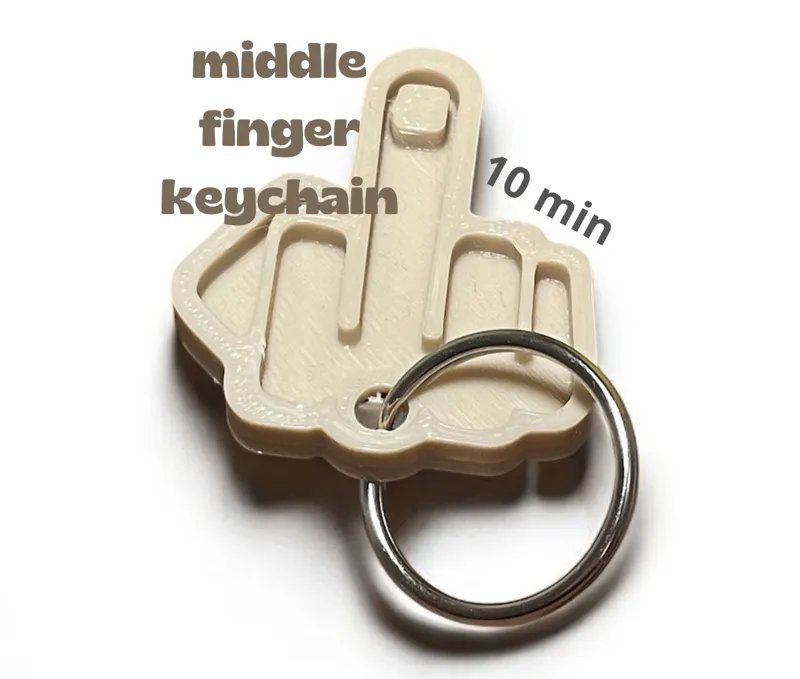 middle finger keychain
