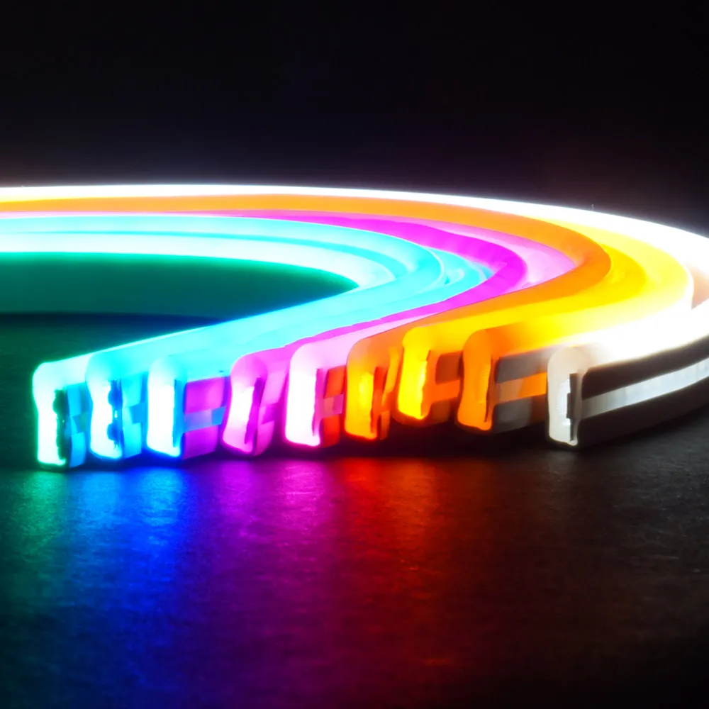 DC12V LED Neon Strip Lampu Tahan Air SMD 2835 Tira Fleksibel Neon Sign Tape untuk Neon Flex Неоновая Лента 1M 2M 5M Гибкий Неон - AliExpress