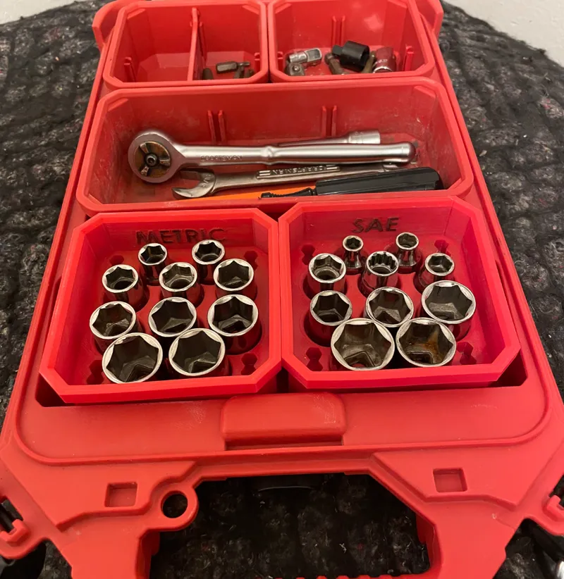 Milwaukee Slim Packout Socket Bins