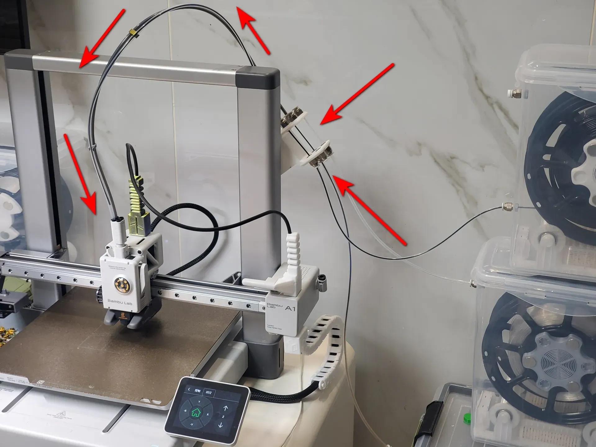A1 Manual Filament Change - Rear Module by 神经电流的二进制编码（全球站） MakerWorld ...