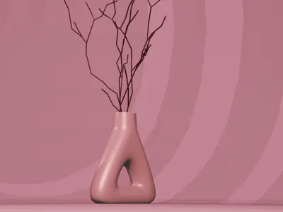 Modernized Vase - Dry/Furry Bush
