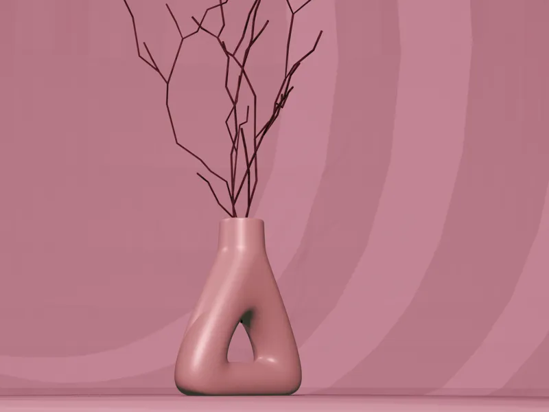 Modernized Vase - Dry/Furry Bush