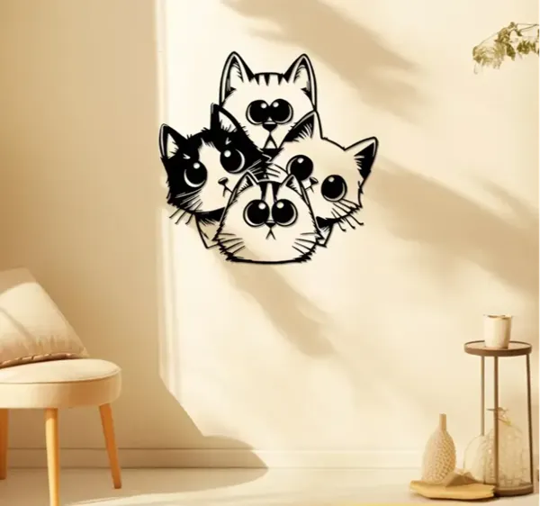 Déco murale chat charmant