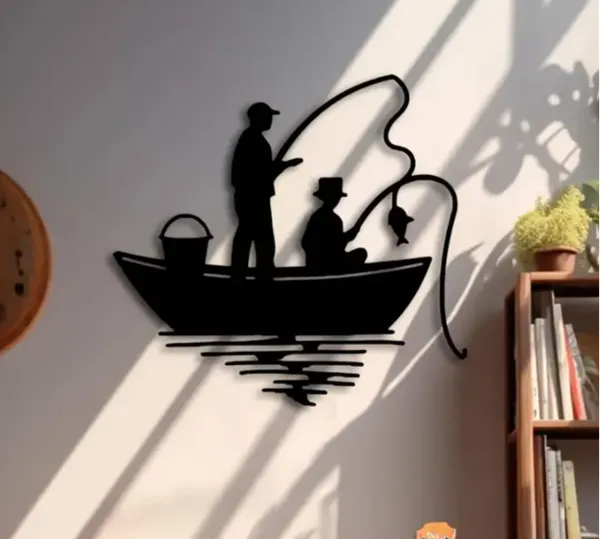 Décoration murale pêcheur