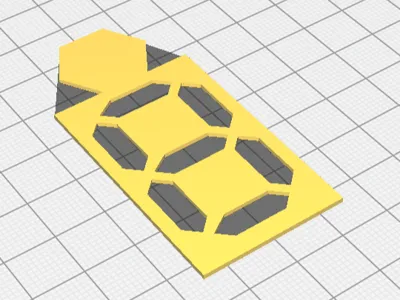 A template for a 7-segment display
