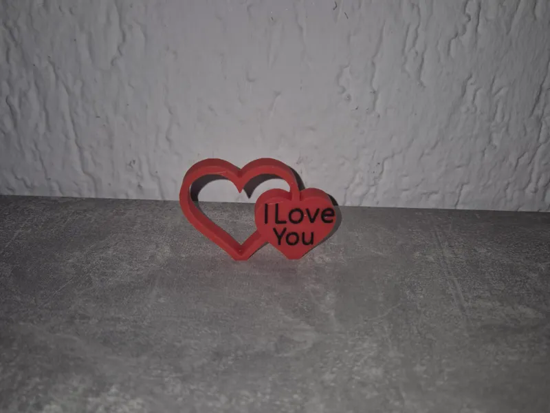 Herzdeko mit "I Love you"