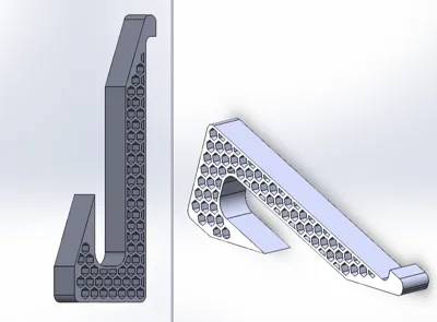 Two-position support for 14" notebook