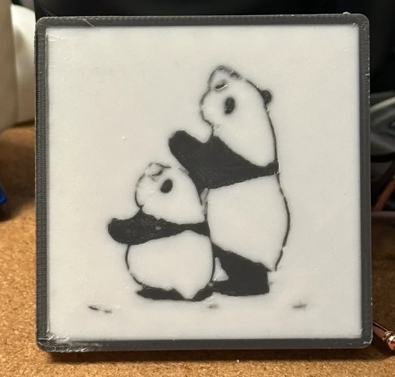 ve çiçekler ve yapraklar buzdolabı çıkartmaları çiçek panda