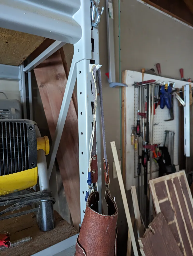 Trapezoid Garage shelf hook