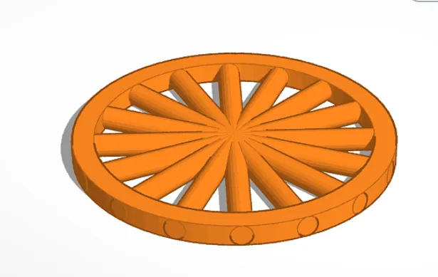 HO scale wagon wheel