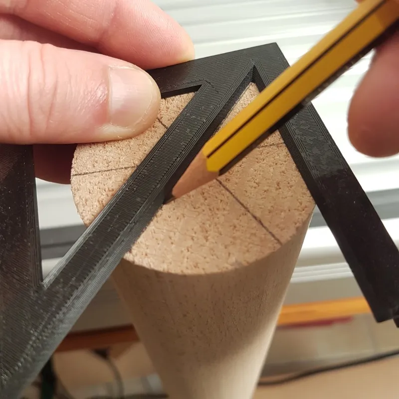 Center Finder Ruler - 45 Degree Stop Angle Tool