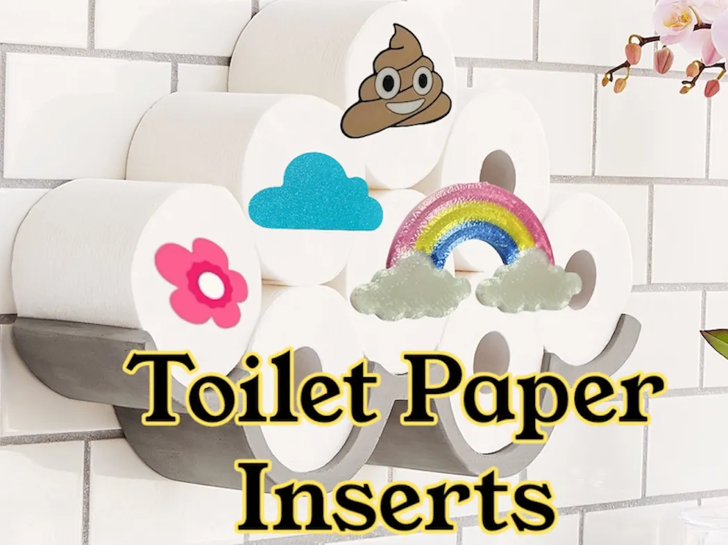 Poop Rainbow Emoji Cloud Toilet Paper Inserts