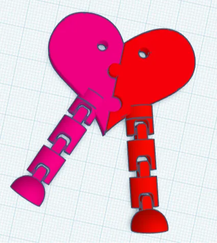 Valentines Day Articulated Necklace