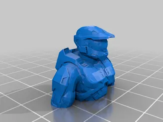 master chief bust and model