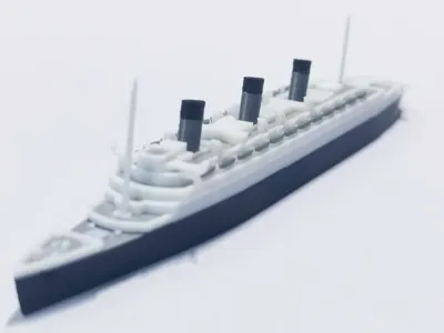 1:2000 RMS Queen Mary Ocean Liner Model, Ultra-High Precision Waterline Version