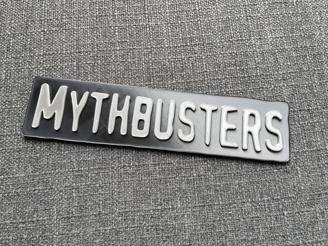Mythbusters sign / plate
