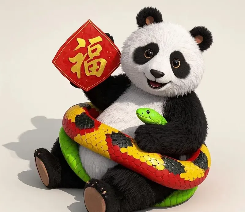 熊猫蛇福字