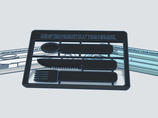 Playing Card Sized Disposable Utensils