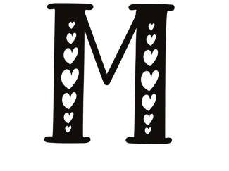 Heart Letter M