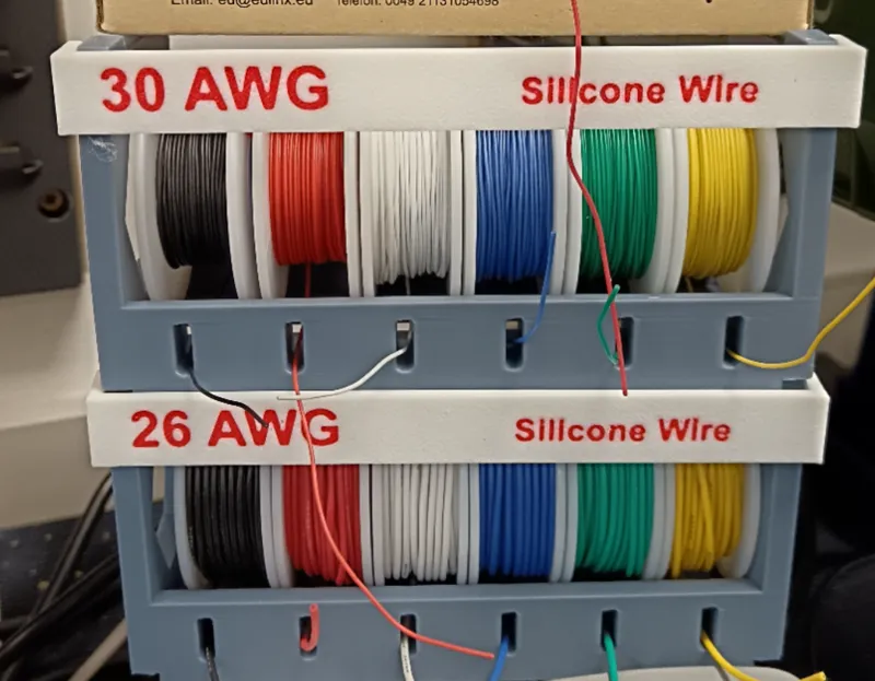 Stackable wire holder with new label/sign