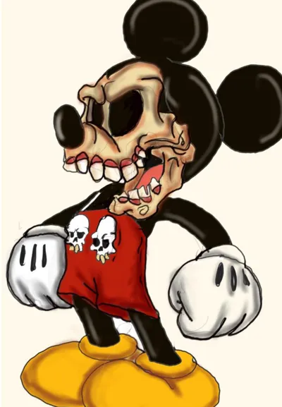 dead mickey lithopane
