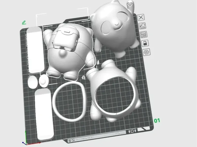 处于对冰墩墩的喜欢，DIY建模做了3D打印版本的冰墩墩模型。