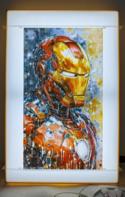 3D-printed color photo: Iron Man
