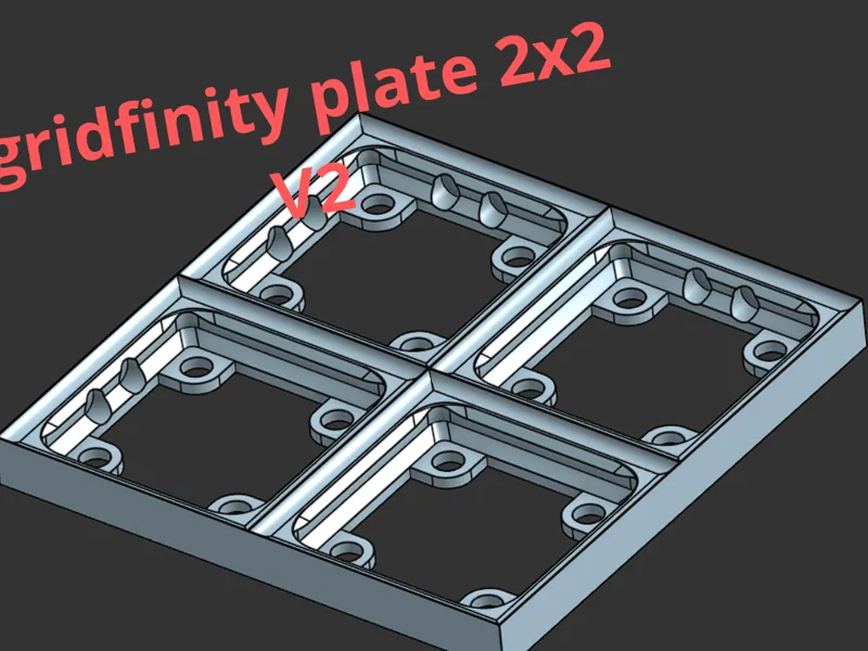 Gridfinnity plate 2x2