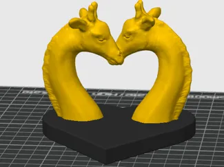 Heart with giraffe's