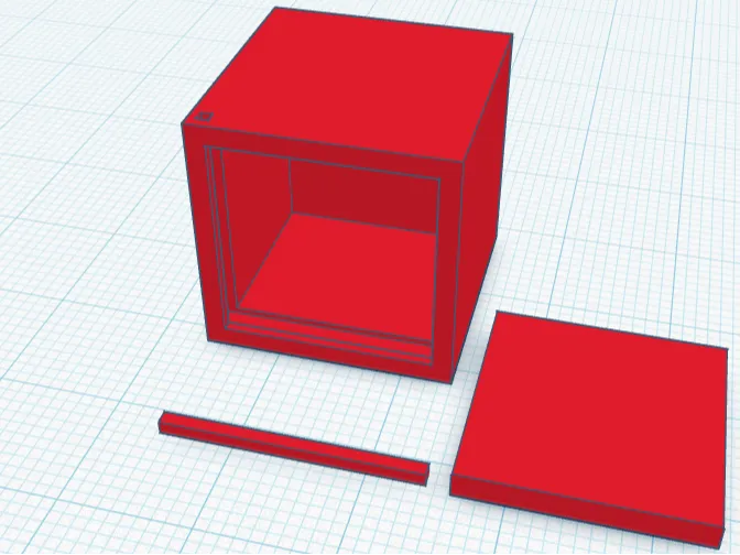 simple safe with a sliding dore