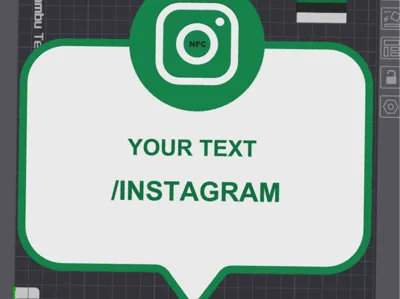 Promotion board with NFC tag, instagram, portfolio