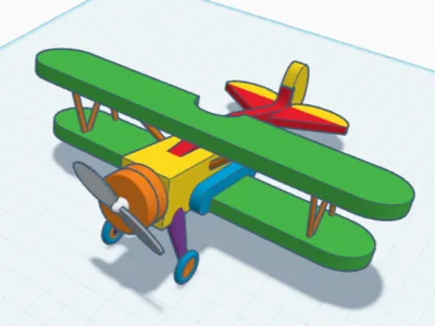 2 wing airplane - Free 3D Print Model - MakerWorld