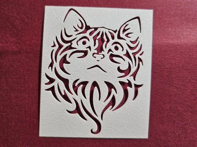 Pochoir chat pour peinture