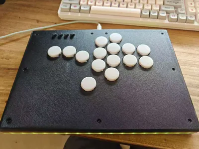 DIY HITBOX Arcade Stick with RGB Lighting, No PCB Required
