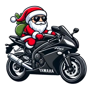 Yamaha R6 Santa Gift Tag/Ornament
