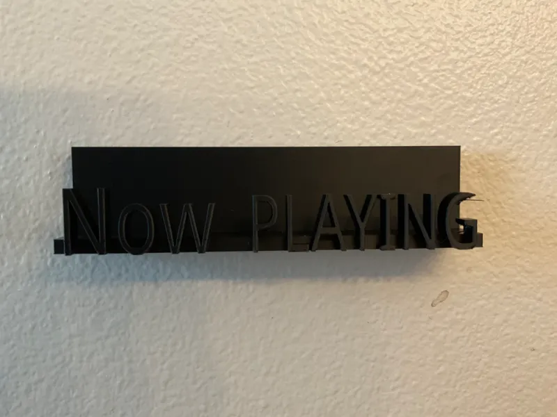 NOW PLAYING Vinyl sign 
