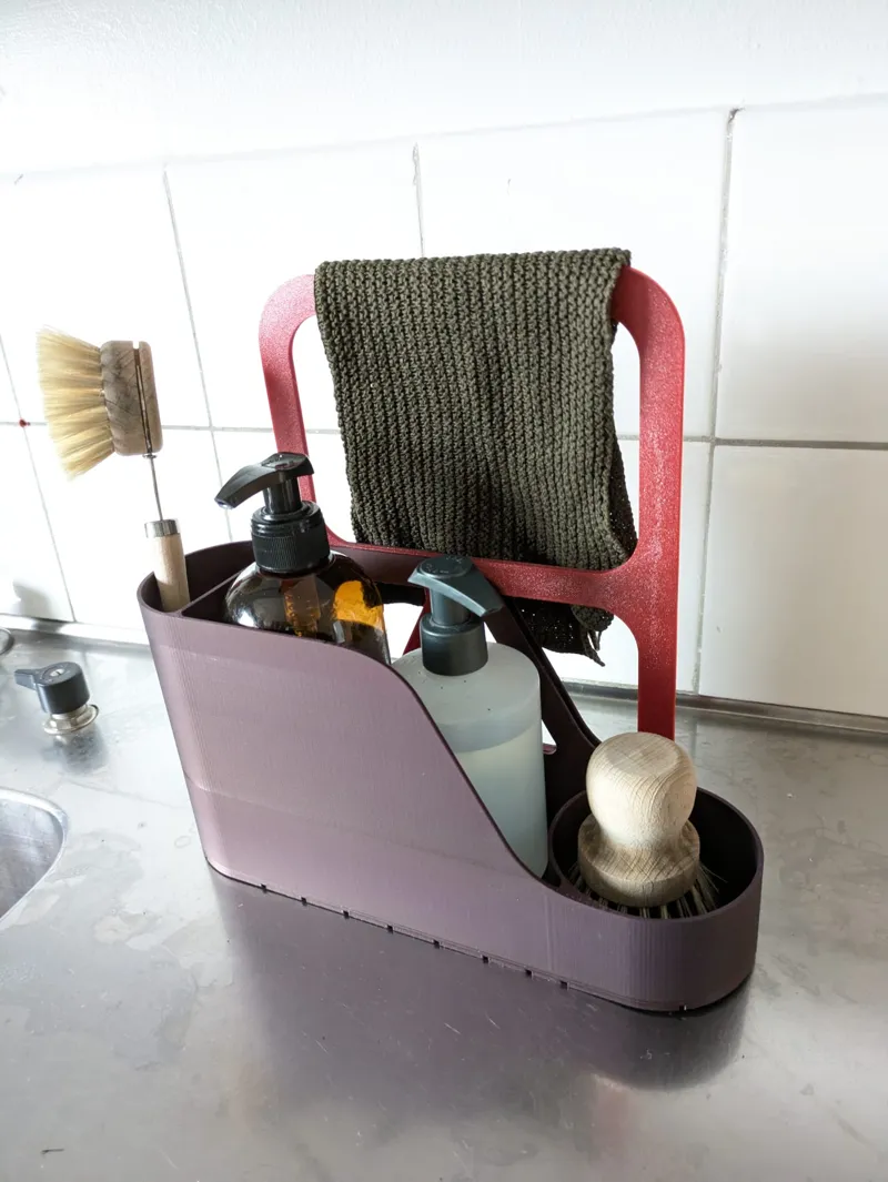 Kitchen Caddy with cloth hanger